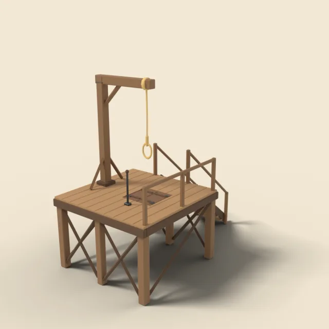 Hangman gallows platform