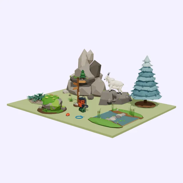 Mountain trail set