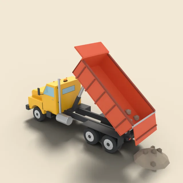 Dump truck with raised bed
