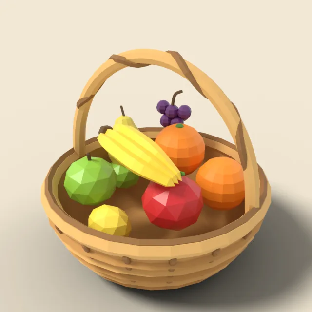 Wicker fruit basket