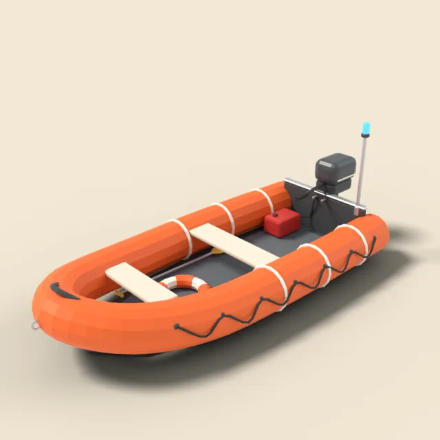 Inflatable rescue dinghy