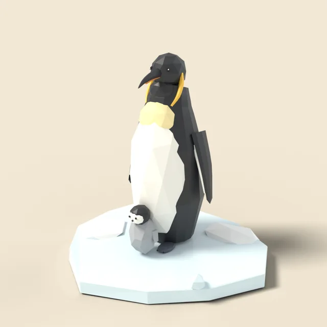 Standing emperor penguin