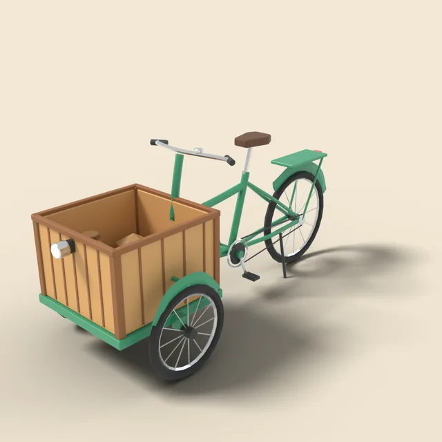 Cargo tricycle with box