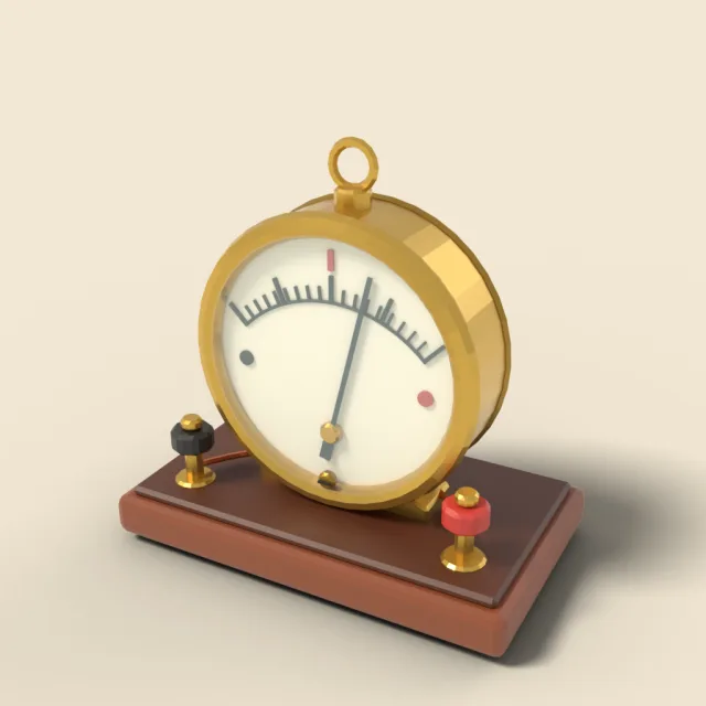 Brass needle galvanometer