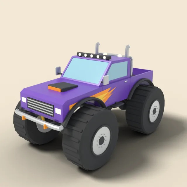 Lifted monster truck