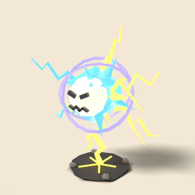 Lightning wisp crackling