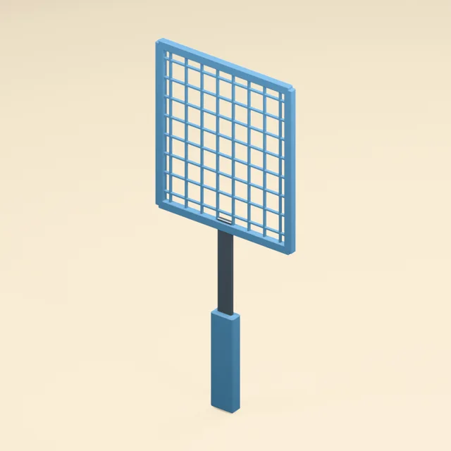 Rectangular mesh fly swatter