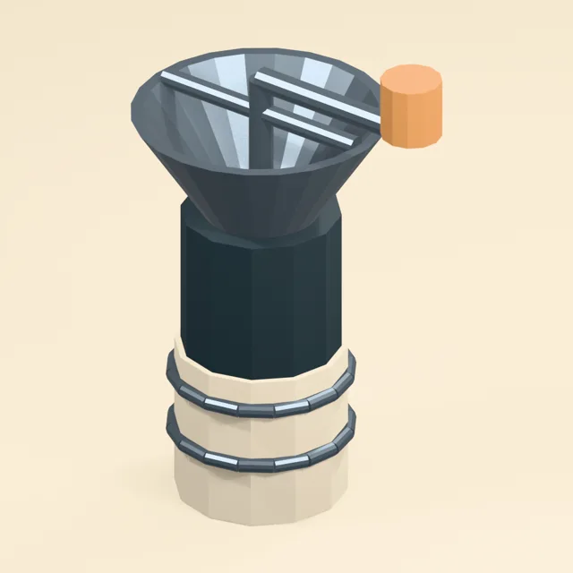 Hand-cranked cylindrical coffee mill