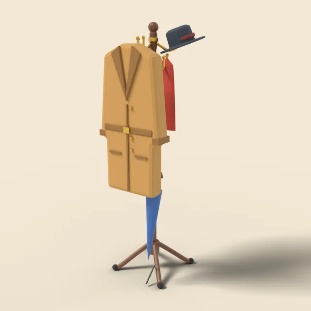 Coat rack with hooks