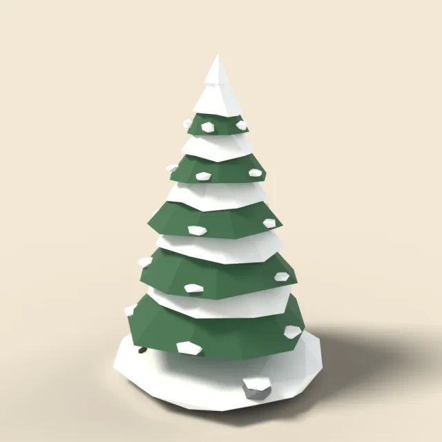 Snow covered fir tree