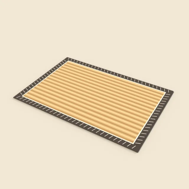 Bordered jute rug