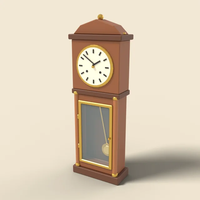 Wall clock with swinging pendulum