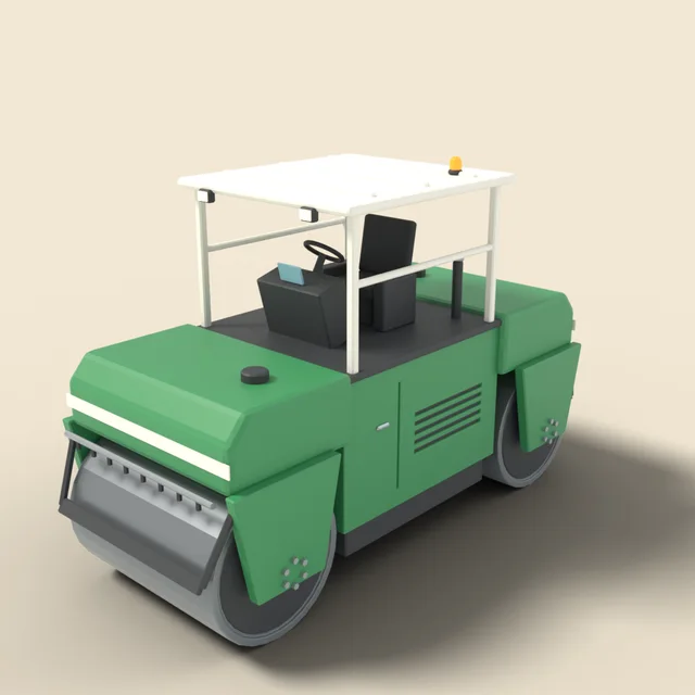 Road roller with smooth drum