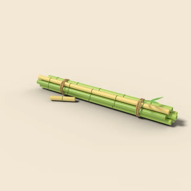 Bundle of bamboo poles