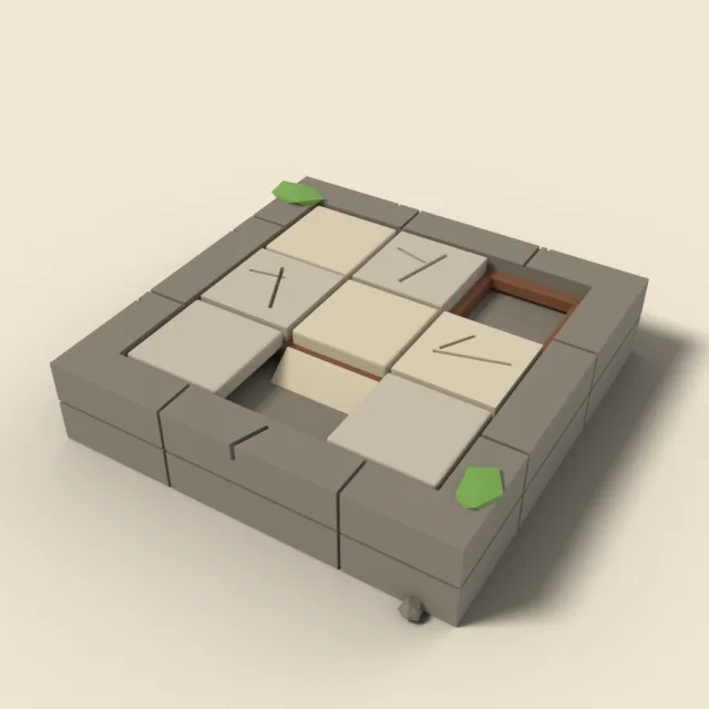 Collapsing floor tiles