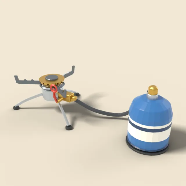 Portable camping stove with gas canister