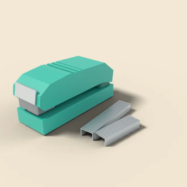 Mini stapler with staple strip