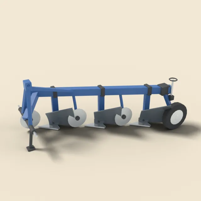 Moldboard plough three furrow