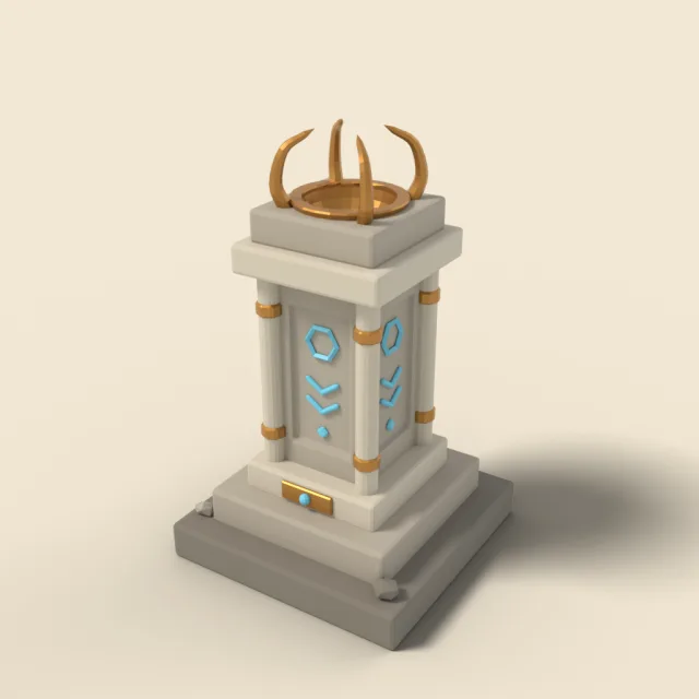 Pedestal with empty orb socket