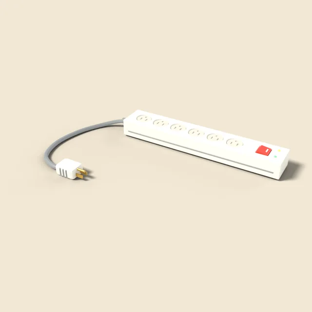 Extension cord power strip