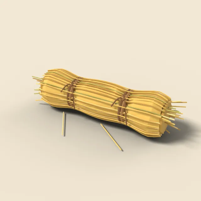 Bundle of straw thatch