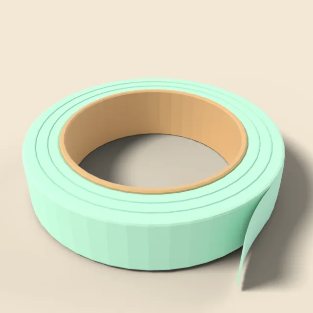 Masking tape roll in pastel color