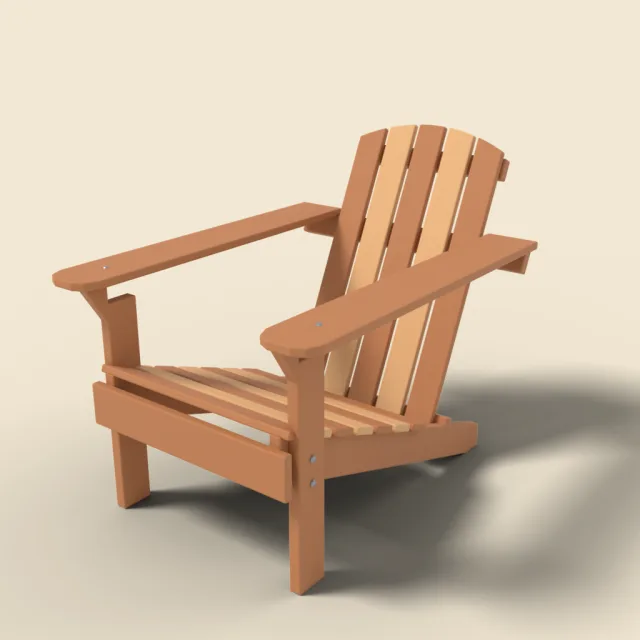 Wooden Adirondack garden chair