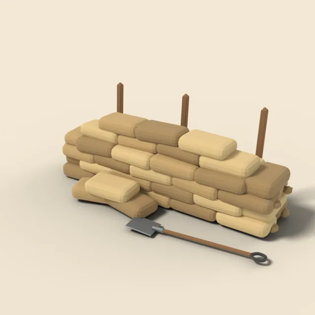 Sandbag wall barricade