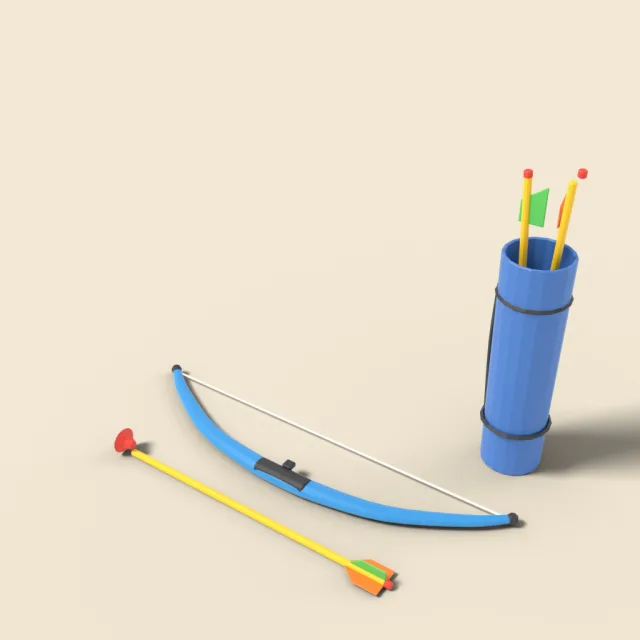 Toy bow with suction arrows