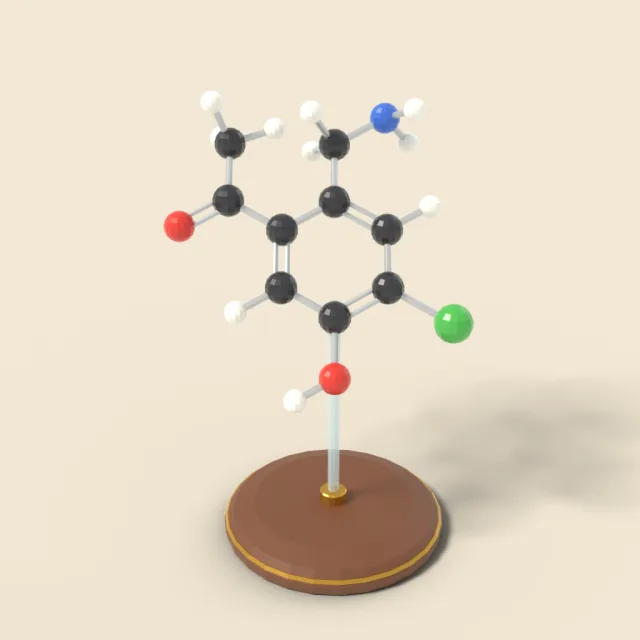 Molecule ball and stick model