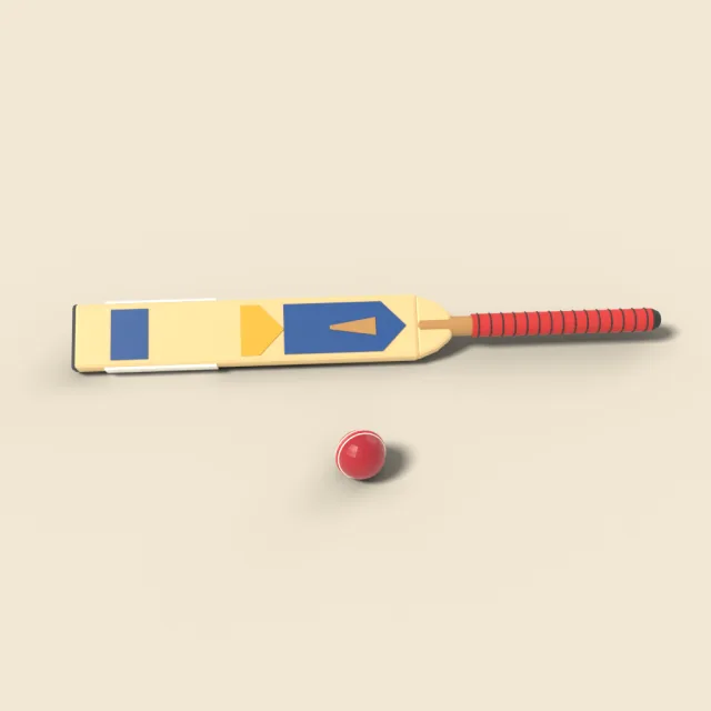 Cricket bat and ball
