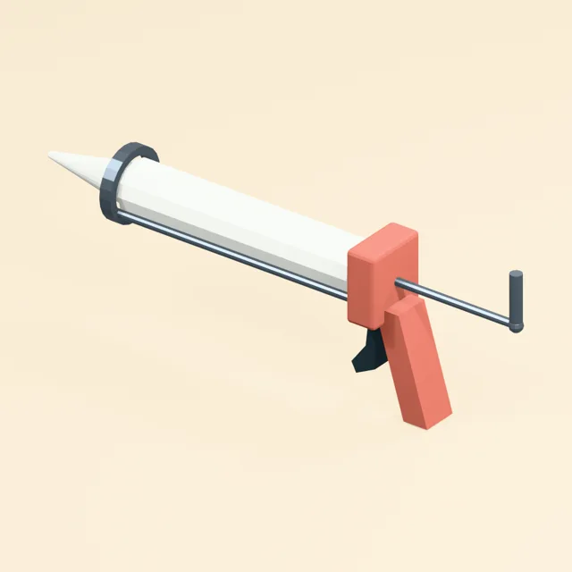 Open-frame cartridge caulking gun