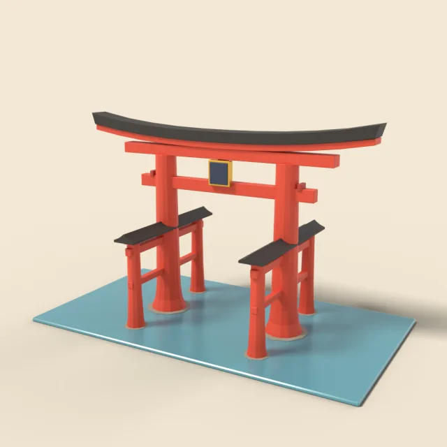 Itsukushima Shrine floating torii