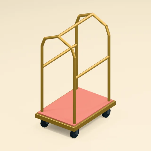hotel_luggage_cart_arched_hanger_carpet_platform