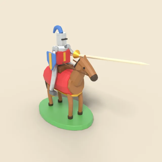 Toy knight on horseback