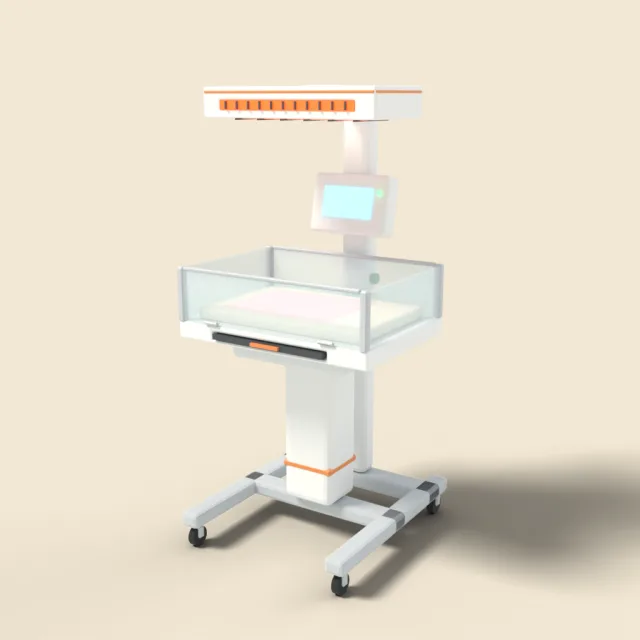 Baby warmer bed with heater