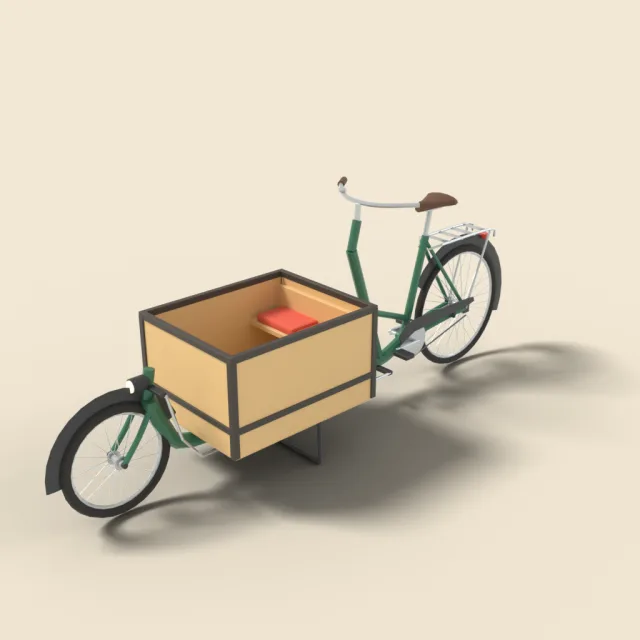 Cargo bicycle with front box