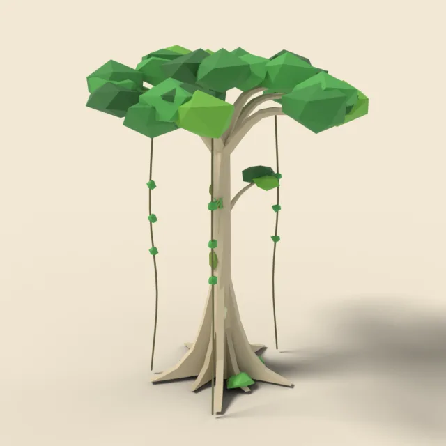 Rainforest tree with buttress roots