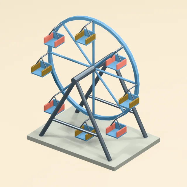 ferris_wheel_eight_outboard_gondolas_a_frame_axle