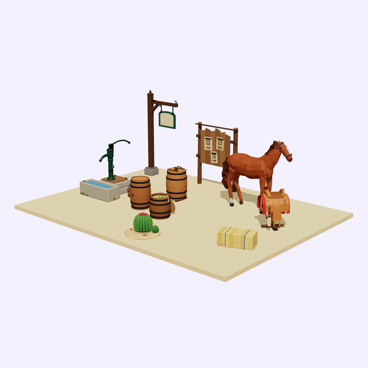 Wild west town set