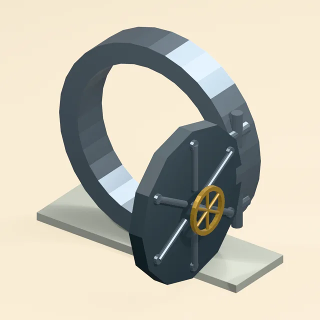 bank_vault_portal_open_hinged_round_door_radial_bolts