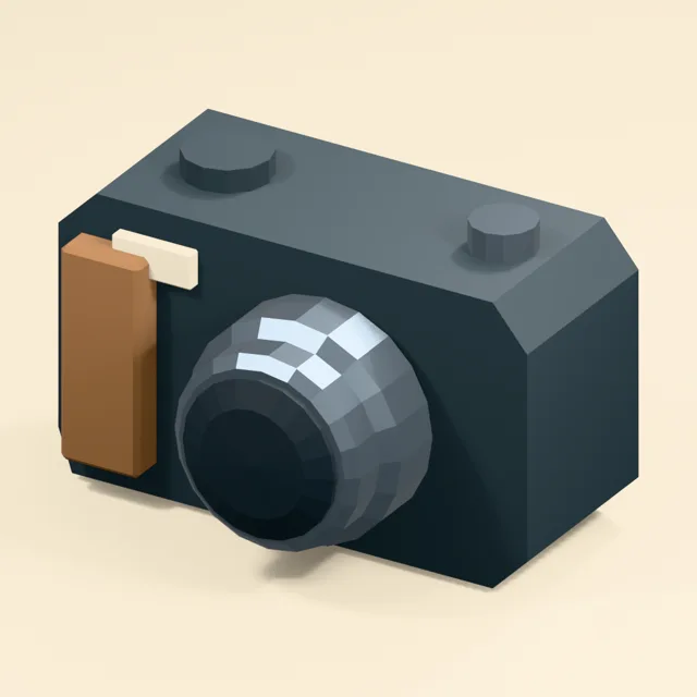 Compact digital camera with stepped lens and rear display