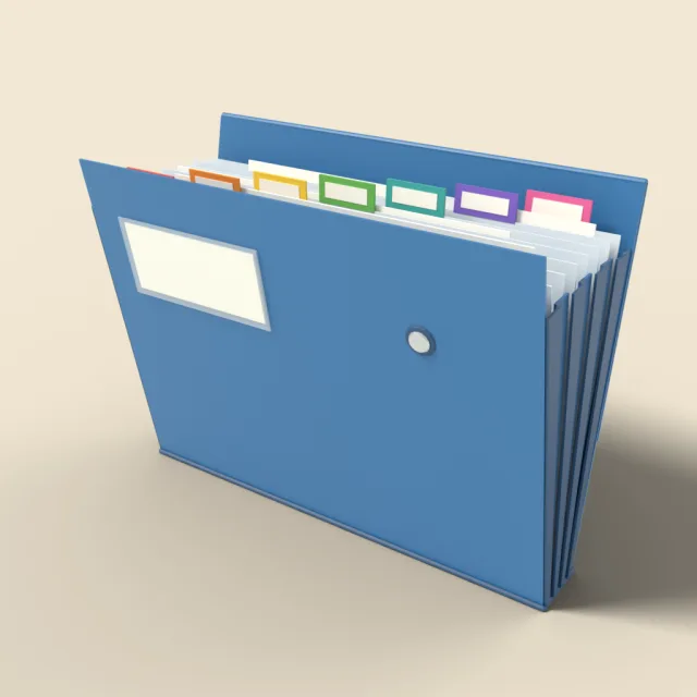 Accordion expanding file