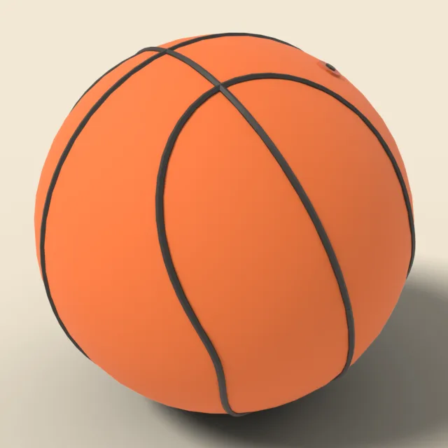 Basketball with seam lines
