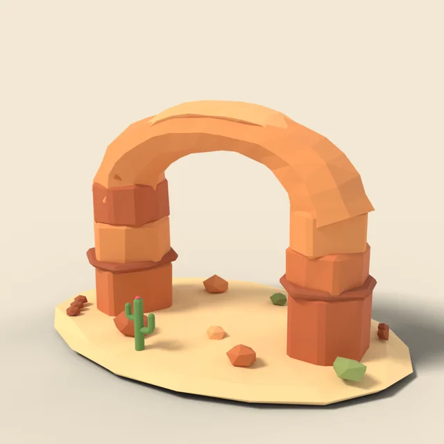Desert sandstone arch