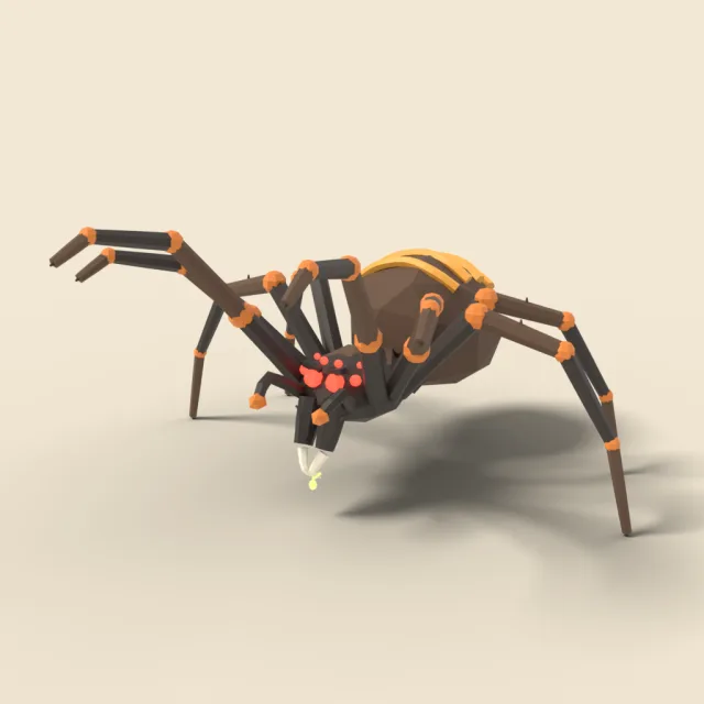 Giant spider with raised legs