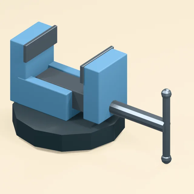 Bench Vise With Exposed Sliding Jaw Carriage