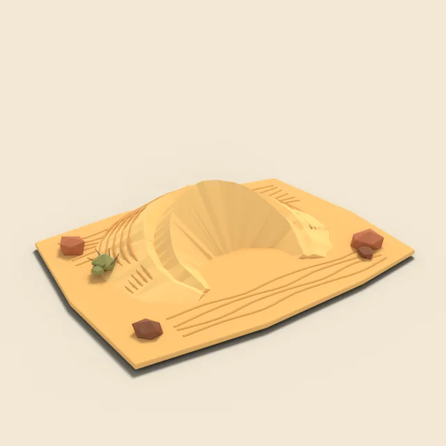 Desert sand dune with ripples