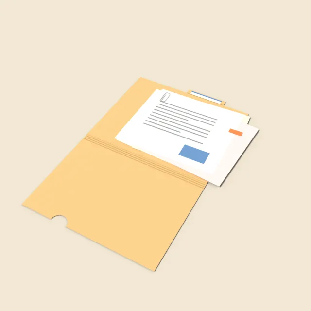 Manila folder with papers