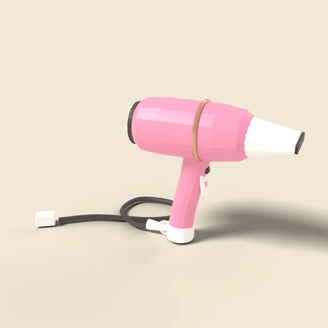 Hair dryer in pink